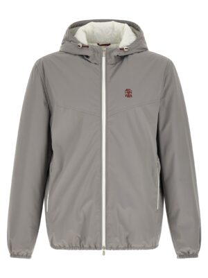 Gray Polyamide Shell Jacket