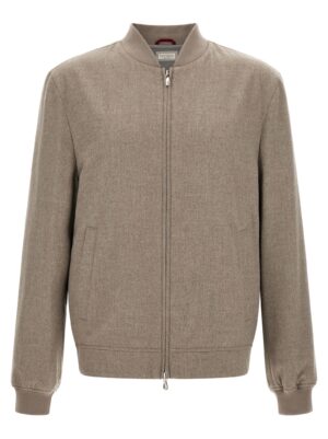 Gray Cashmere Bomber