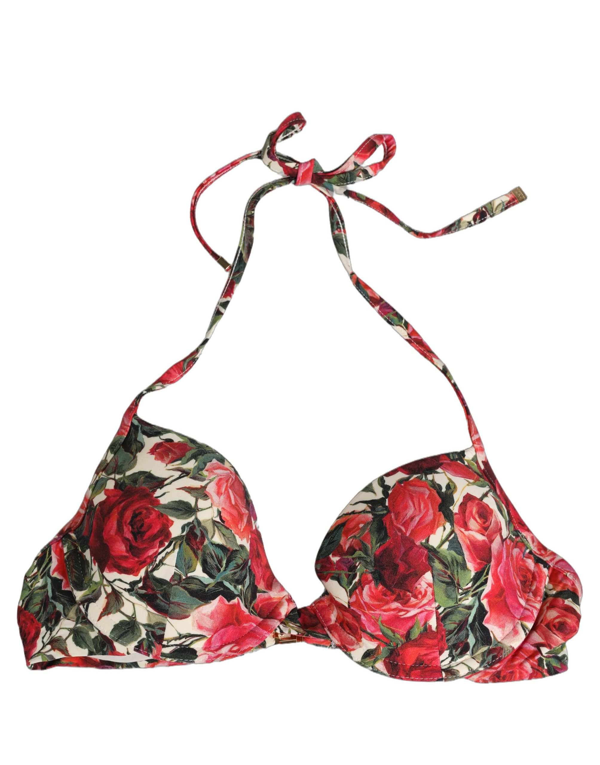 Dolce & Gabbana - Multicolor Floral Print Beachwear Bikini Top