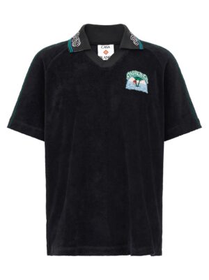 Black Cotton Polo Shirt