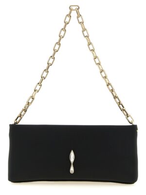Black Elastane Clutch Bag