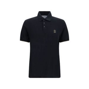 Black Cotton Polo Shirt