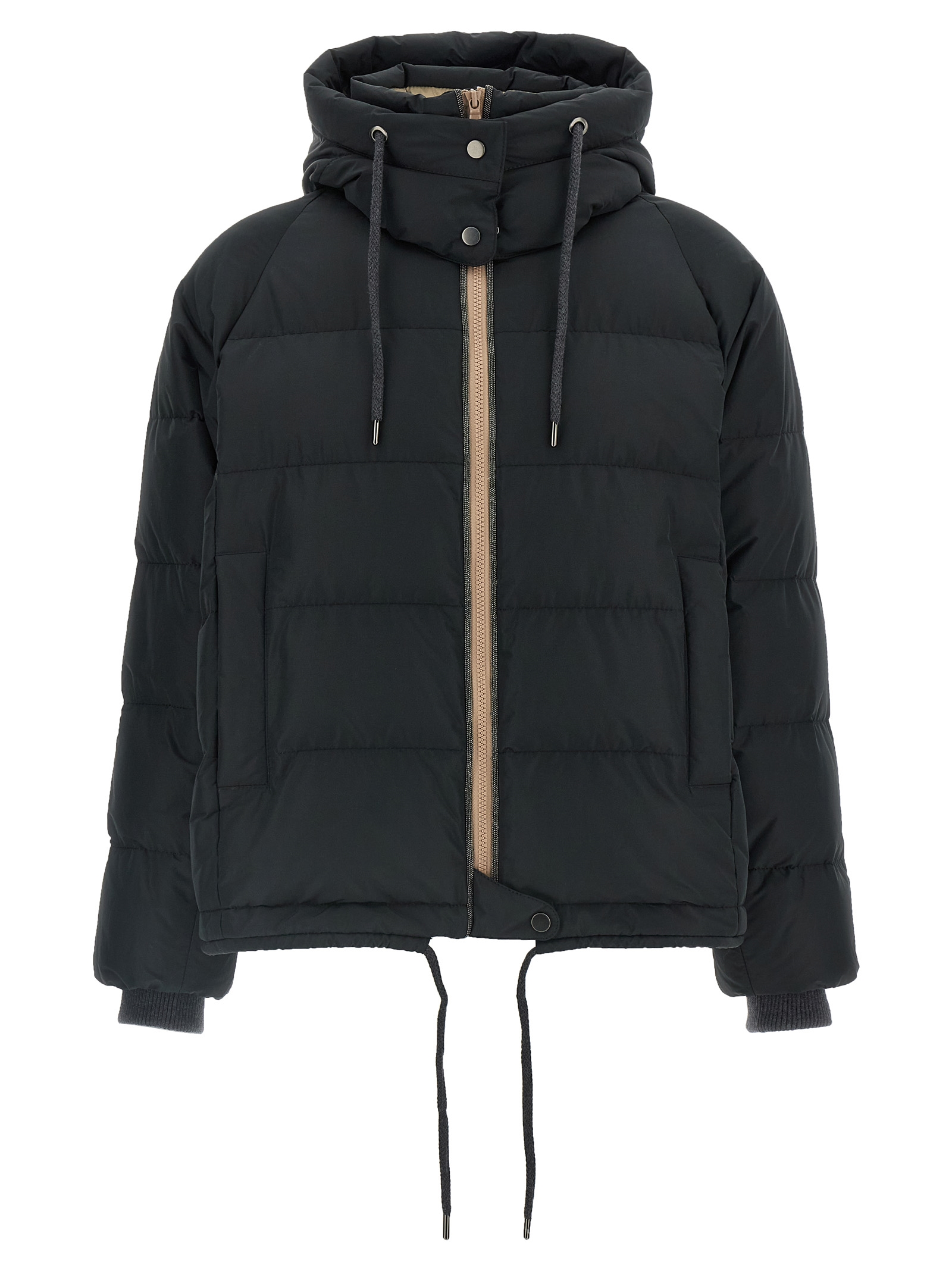 Brunello Cucinelli - Black Cotton Full-Length Jacket