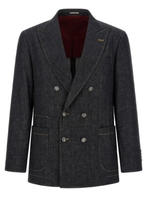 Blue Cotton Blazer