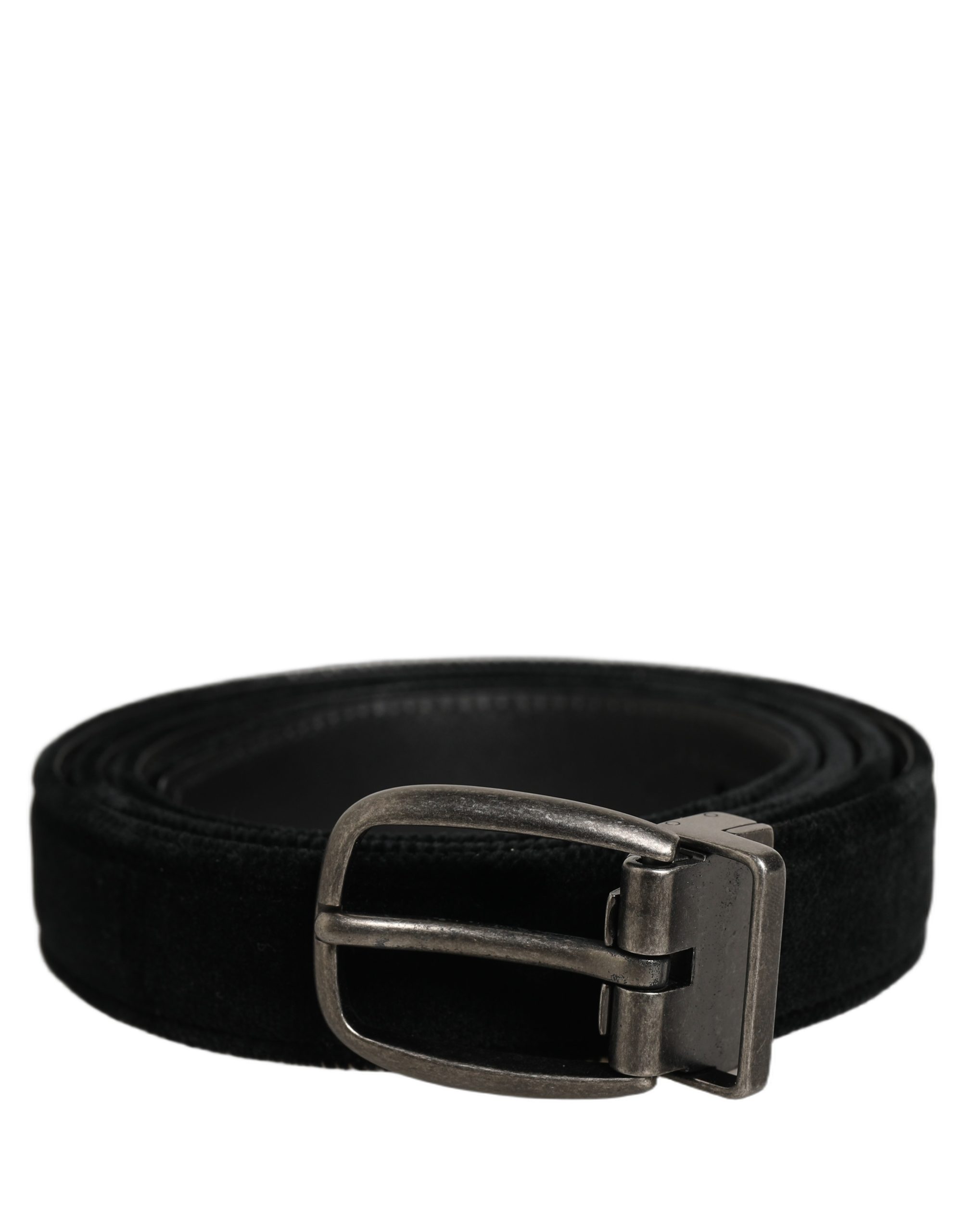 Dolce & Gabbana - Black Cotton Metal Buckle Classic Men Belt