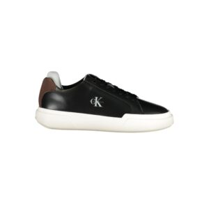 Black Polyurethane Men's Sneaker
