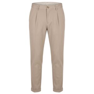Beige Viscose Men Pants