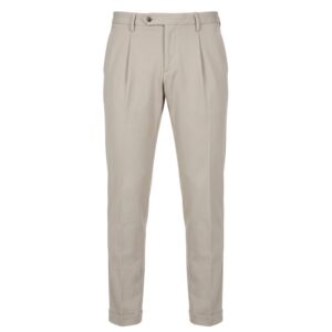 Beige Viscose Men Pant