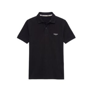 Black Cotton Men Polo