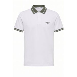 White Cotton Men Polo-Shirt