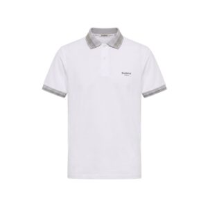 White Cotton Men Polo-Shirt
