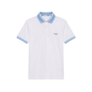 White Cotton Men Polo
