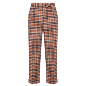 Orange Wool Women Pants