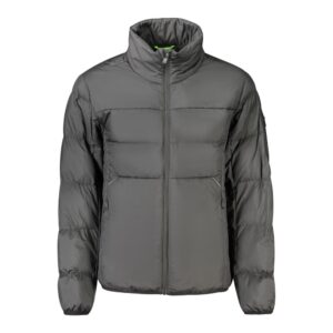 Black Polyester Men's Jacket