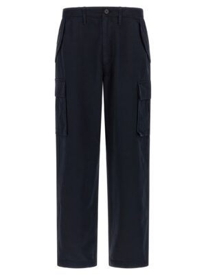 Blue Cotton Cargo Pants