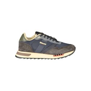 Blue Polyurethane Men's Sneaker