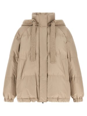 Beige Cotton Full-Length Jacket