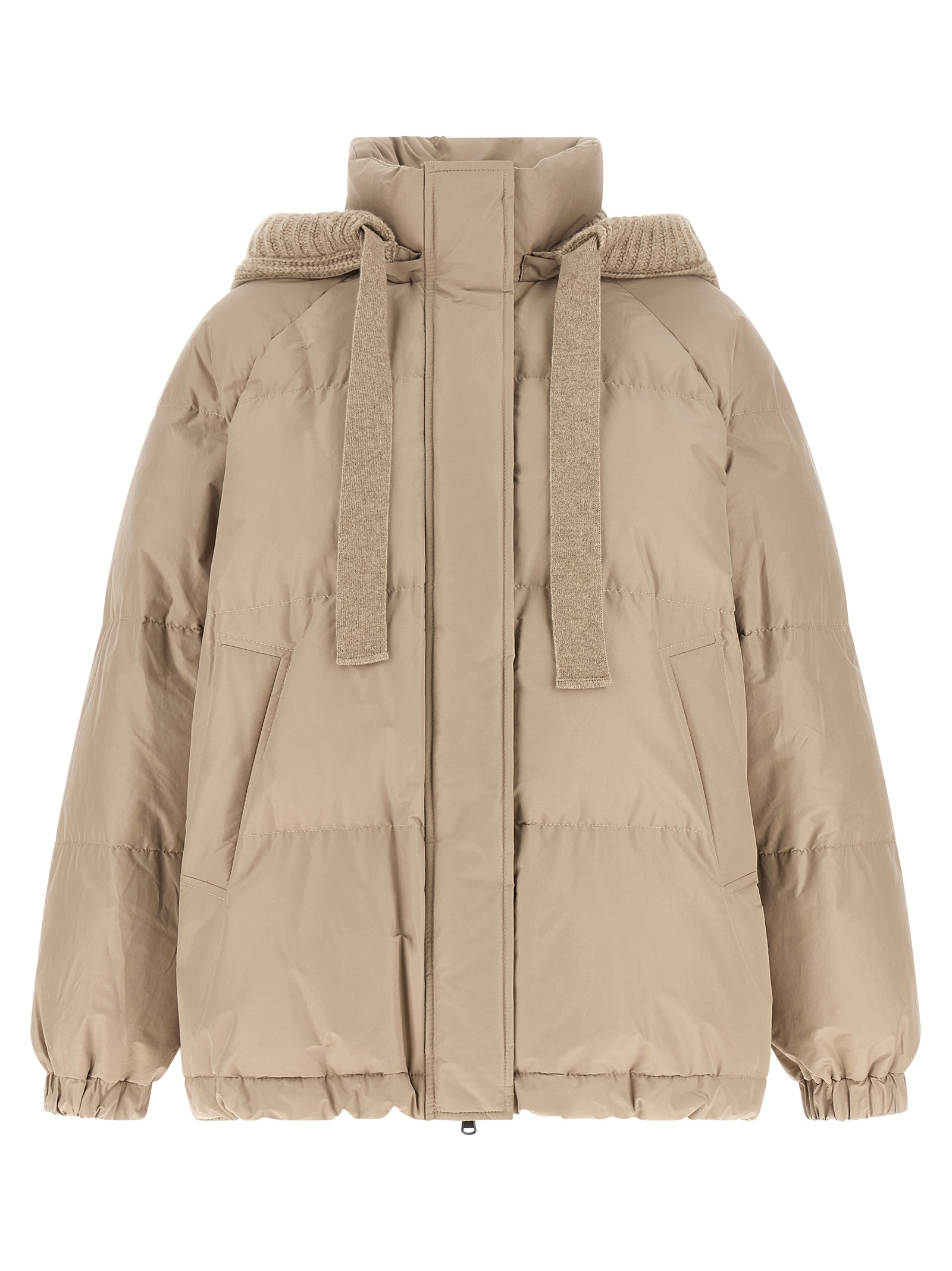 Brunello Cucinelli - Beige Cotton Full-Length Jacket