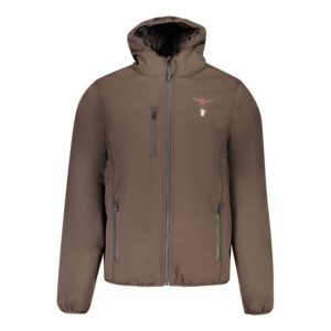 Brown Polyester Men's Jacket