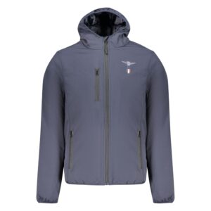 Blue Polyester Men's Jacket