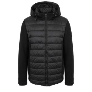 Black Polyester Men Jacket