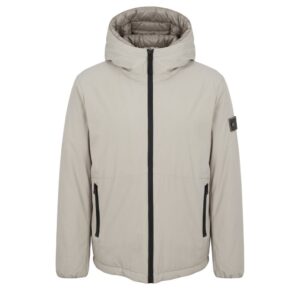 Beige Polyester Men Jacket