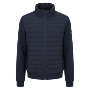 Blue Polyester Men Jacket