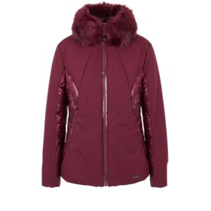 Red Nylon Women Jacket