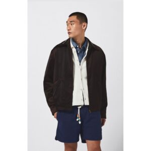 Beige Polyester Bomber