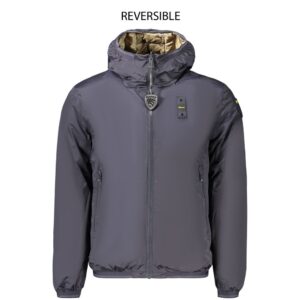 Blue Polyamide Men's Jacket